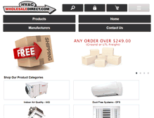 Tablet Screenshot of hvacwholesaledirect.com